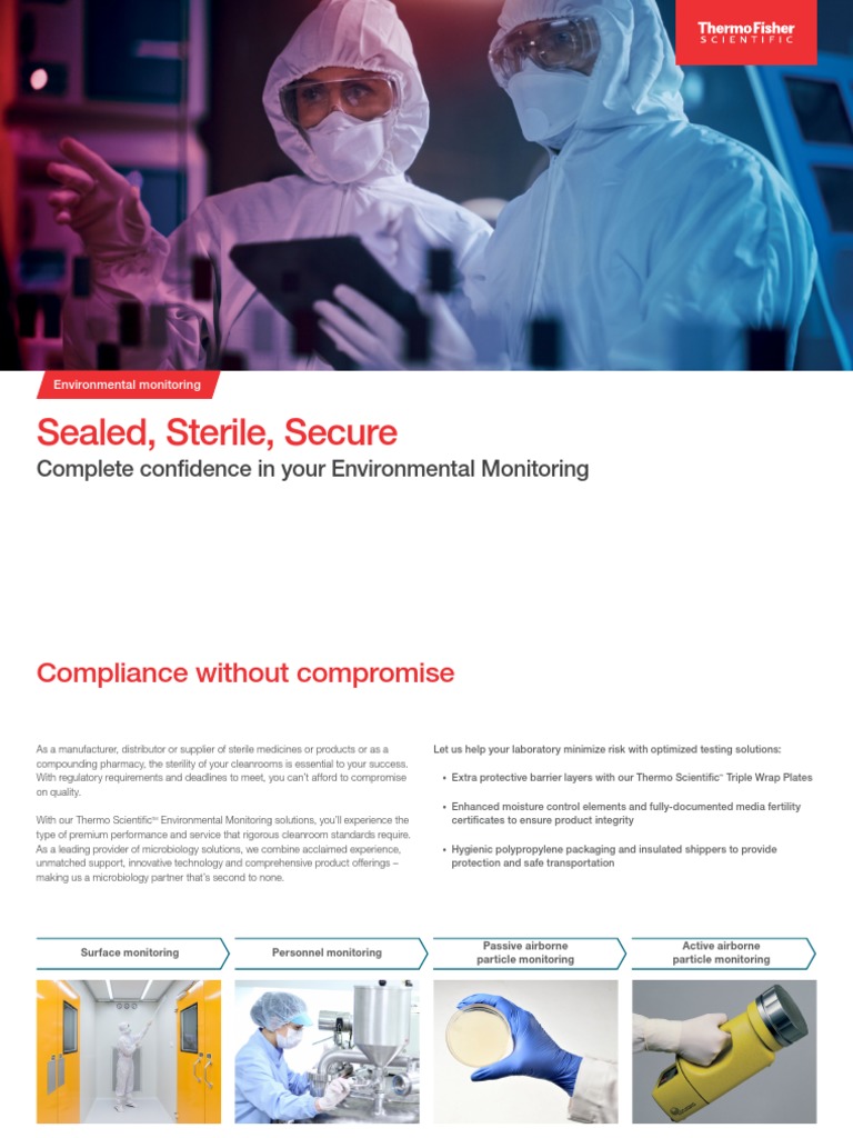 Environmental Monitoring Solutions Brochure en PDF Shelf Life