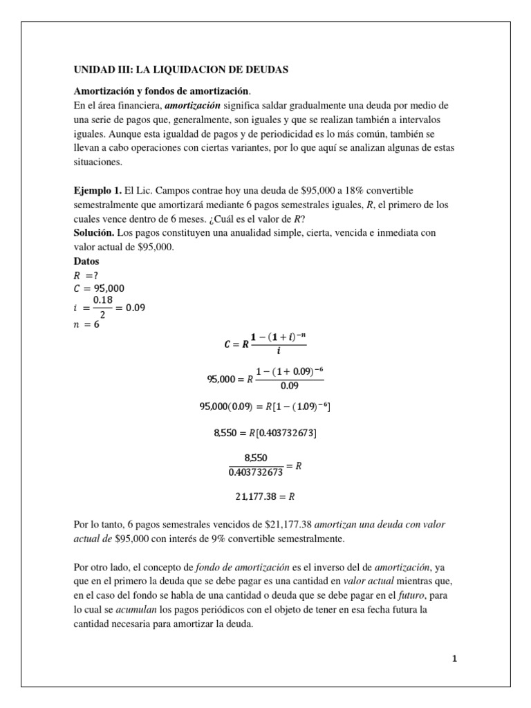 Fondos de Amortizacion | PDF | Crédito | Finanzas y administración del ...