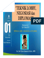 Teknik Lobby Negosiasi Dan Diplomasi