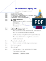 English Speaking Dialogue - Procedure Text - Teach Me How To Make A Party Hat