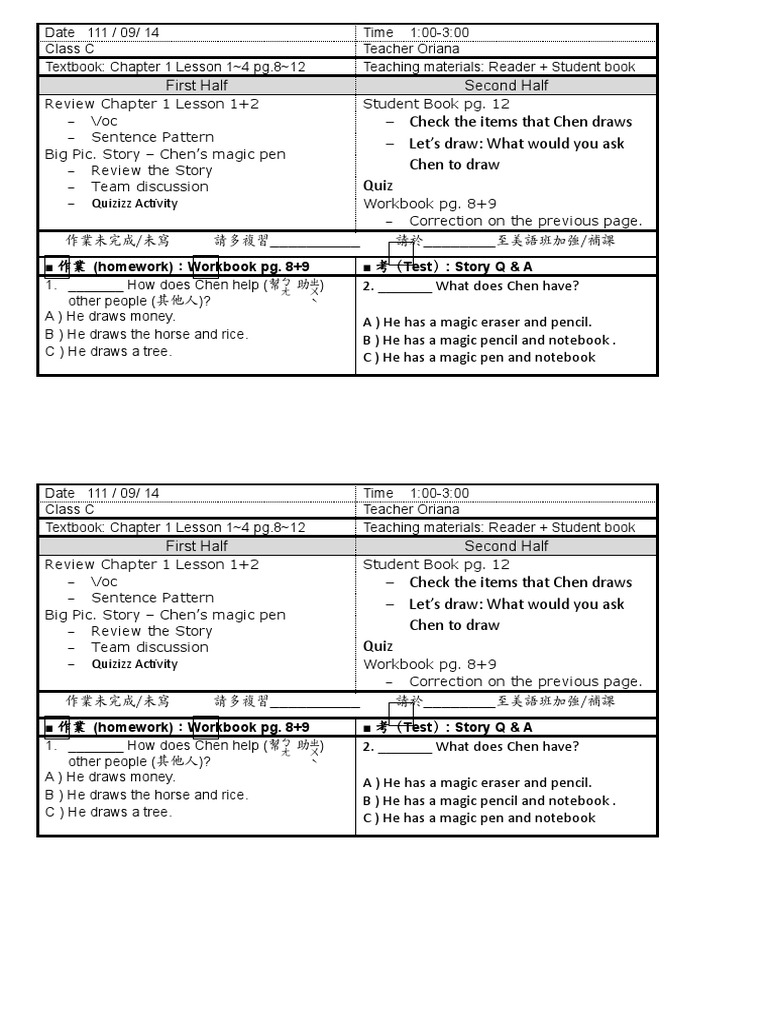 SC 1 Chapter 1 Lesson 3+4 PDF