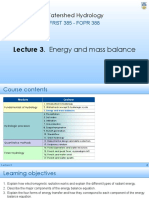 Lecture 03 Energy and Mass Balance
