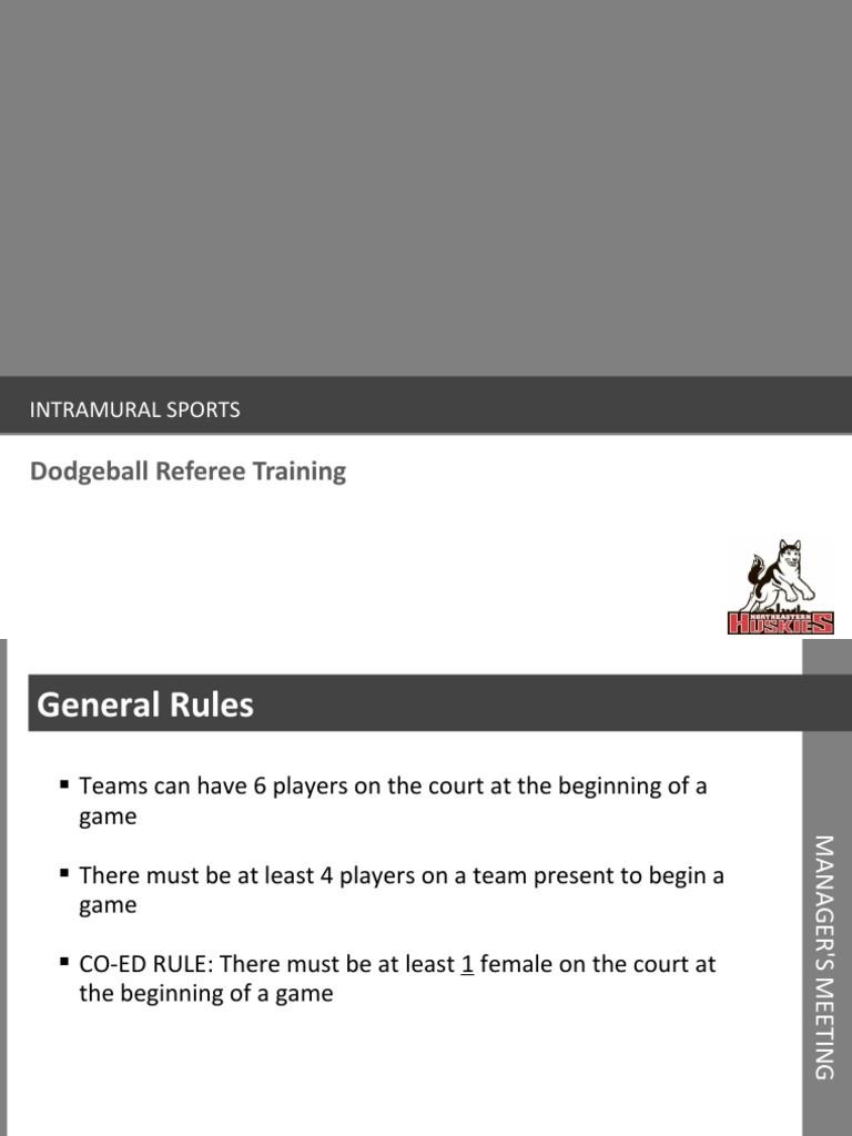 Dodgeball Referee PPT PDF Rules Entertainment