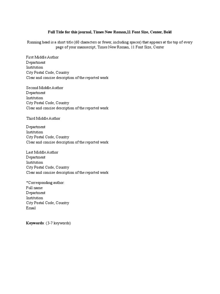 Scientific Manuscript Guidelines | PDF