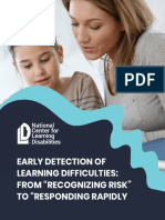 Early Detection of Learning Difficulties 1