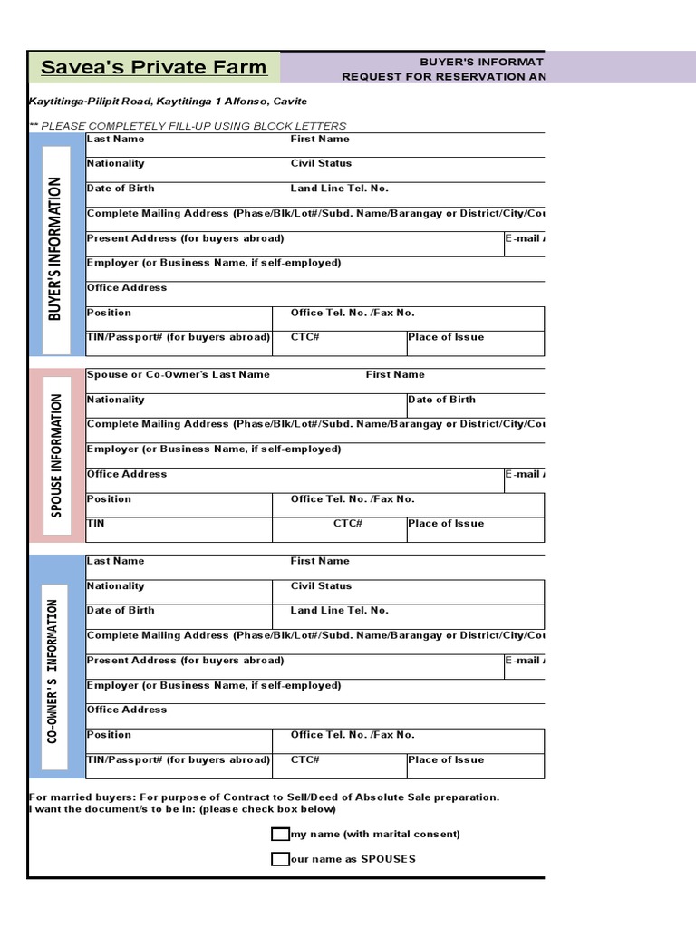 Application Form | PDF | Prices | Private Law