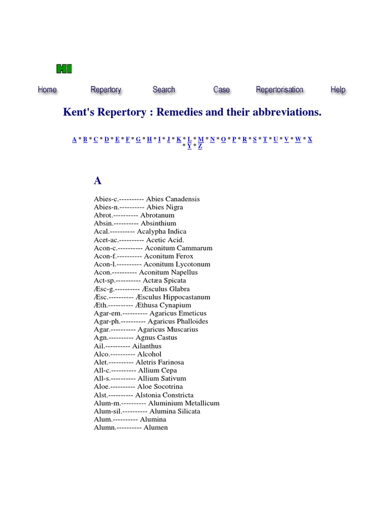 A To Z Abbreviations PDF Plants