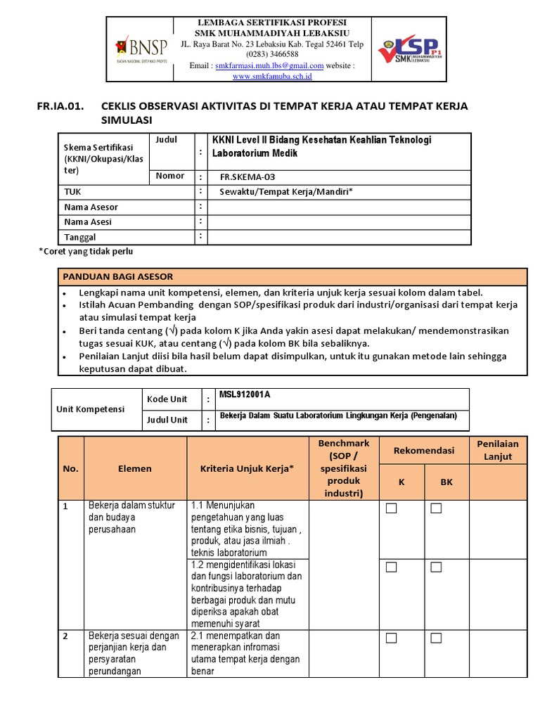 FR - IA.01-03 - Perangkat Observasi | PDF | Teknologi & Rekayasa
