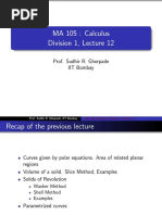 MA 105: Calculus Division 1, Lecture 12: Prof. Sudhir R. Ghorpade IIT Bombay