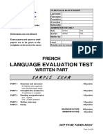 French - SAMPLE EXAM (LET)