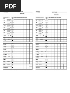 Yahtzee Score Sheets 