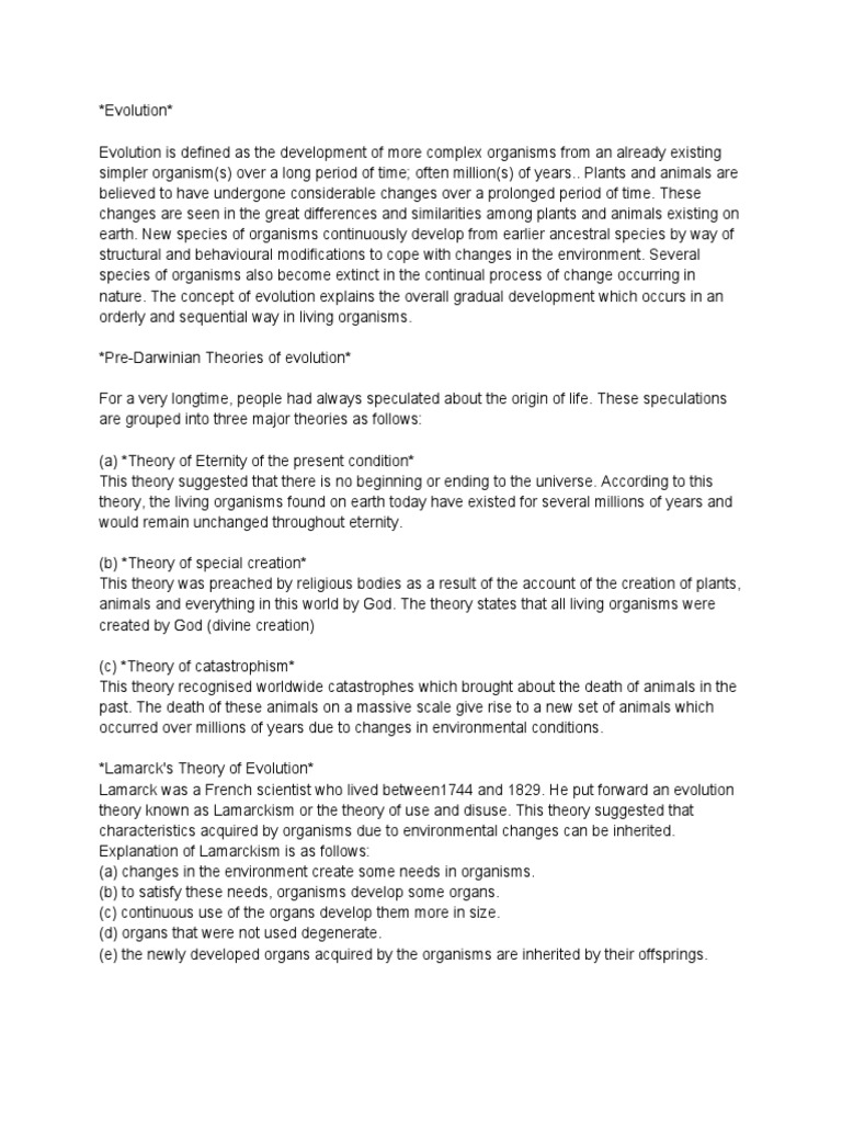 Evolution Pdf Evolution Natural Selection