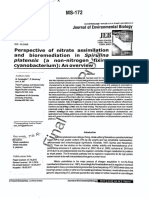 Ali Spirulina Nitrate Assimilation Review JEB
