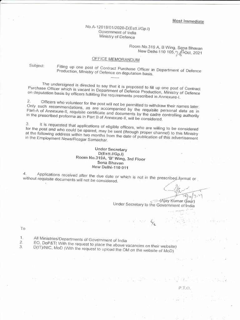 Office memorandum example 2 pdf