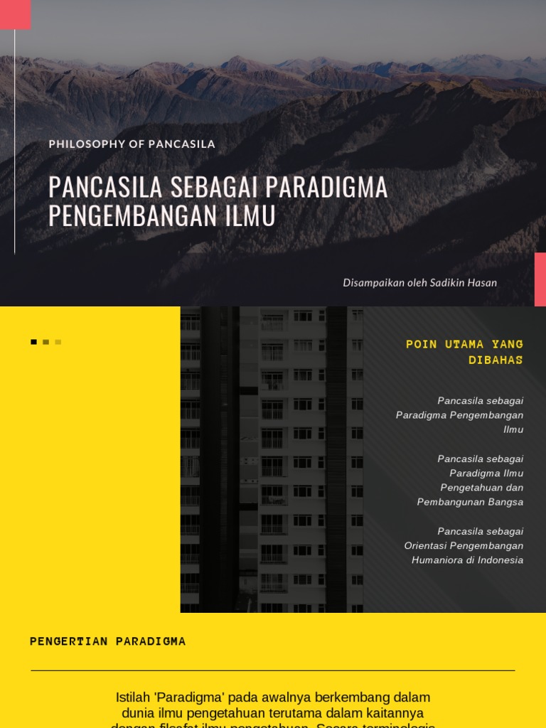 Pancasila sebagai Paradigma Ilmu Pengetahuan | PDF