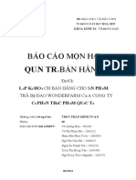 Bao Cao Mon Học Quản Trị Ban Hang