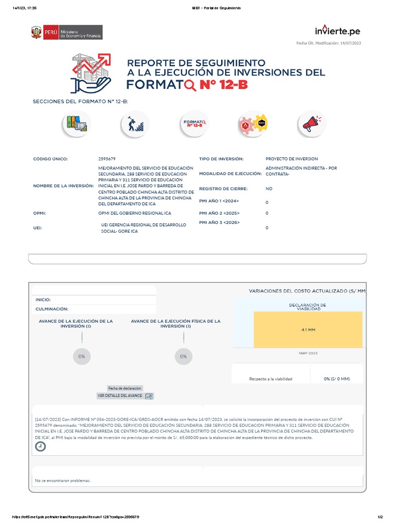 Reporte Formato 12b - Jose Pardo y Barreda | PDF