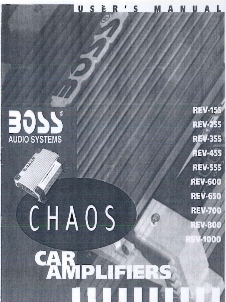 Boss Audio Rev 1000 Guia Del Usuario | PDF