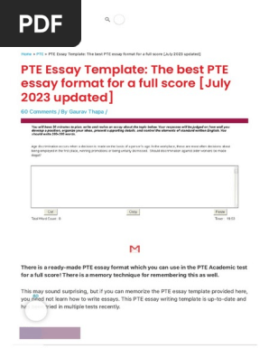 PTE Essay Template_ the Best PTE Essay Format for a Full Score [July 2023 Updated] _ Pteielts.com