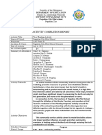 COMPLETION REPORT FOR TREE PLANTING July 6 2022