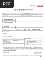 Health Total Claim Form