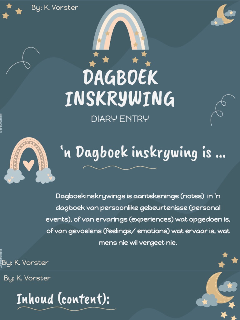 Dagboek Inskrywing | PDF