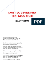 Don't Go Gentle Into That Good Night by Dylan Thomas