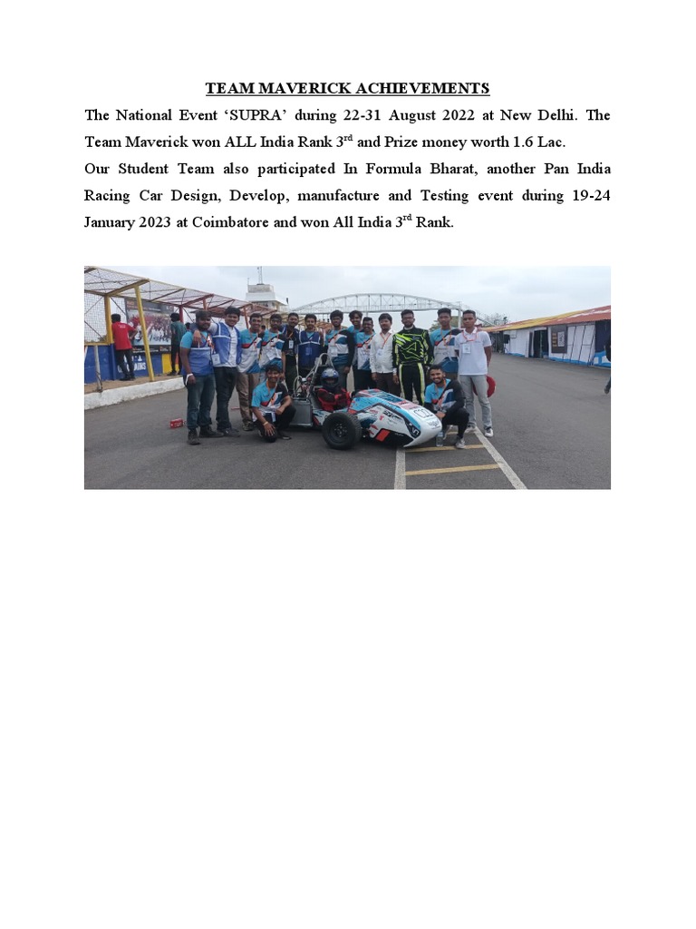Student Racing Team Triumphs | PDF | Technology & Engineering
