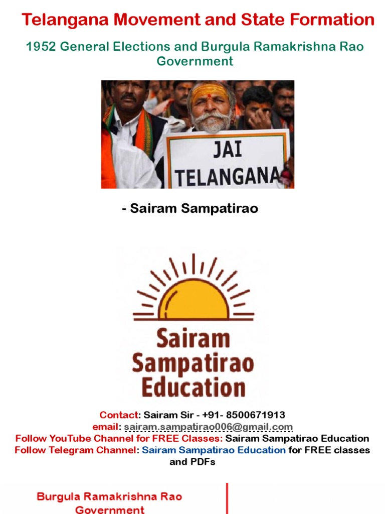 Burgula Ramakrishna Rao Government PDF Indian National Congress