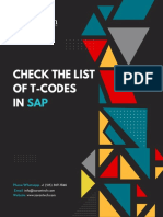 Check The List of T-Codes IN: Phone/Whatsapp: Email: Website