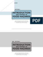 Introduction and Control of Food Hazards - Section 1