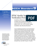 ANSI-ACCA Standard 9-2016 HVAC Quality Installation Verification Protocols