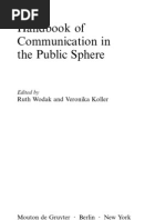 Wodak and Koller Eds Handbook of Communication in The Public Sphere