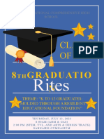 Blue Illustrated Graduation Ceremony Program