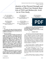 Comparative Evaluation of The Flexural Strength and Antimicrobial Properties of Heat Cure Denture Base Resins by Addition of TiO2 and Methacrylic Acid: An In-Vitro Study.