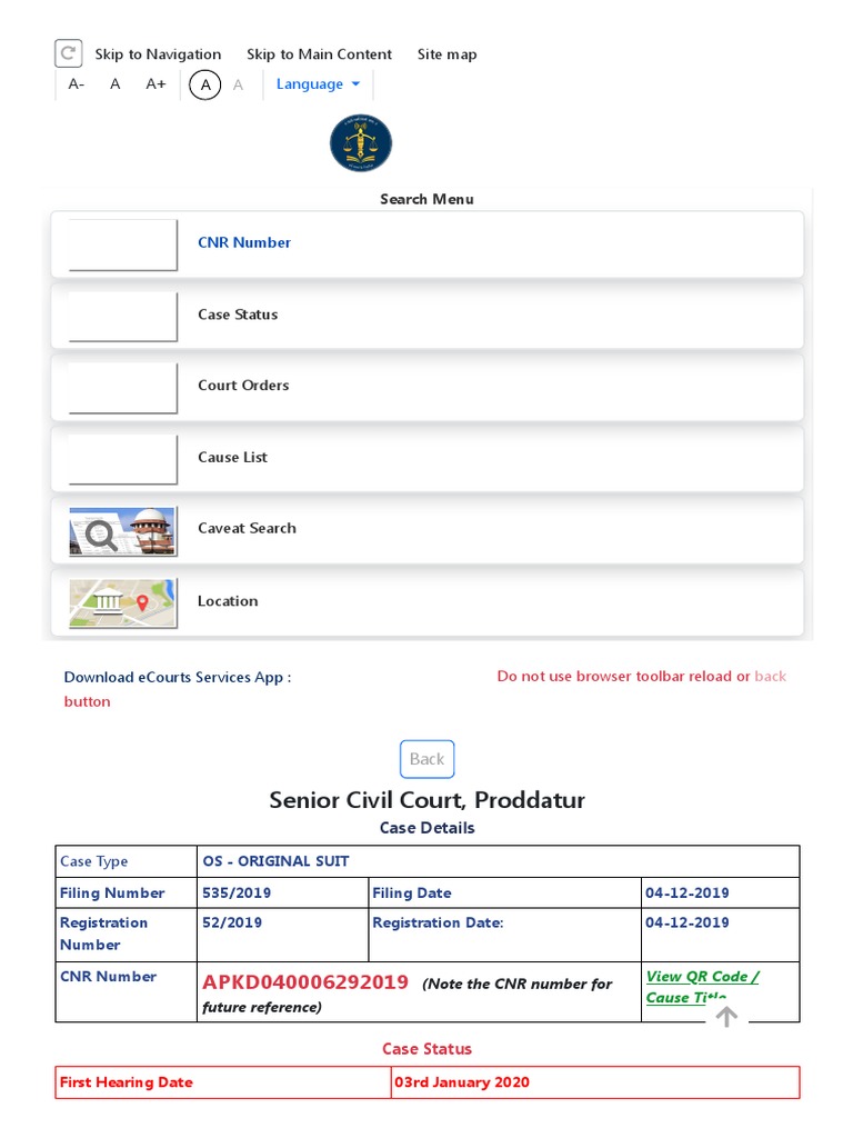 Home Ecourt India Services PDF Computing Software