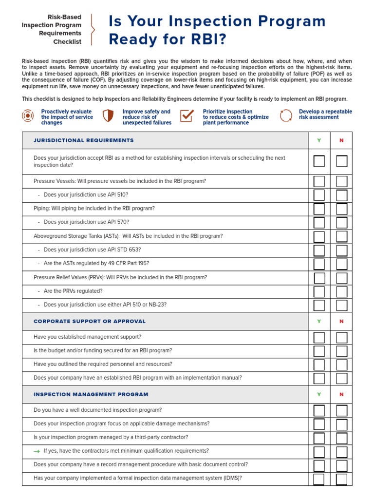 RBI Readiness Checklist | PDF | Engineering