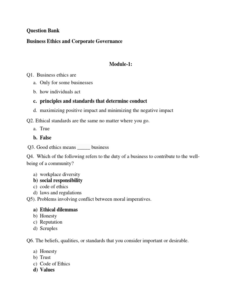 Business Ethics and Corporate Governance | PDF | Morality | Business Ethics