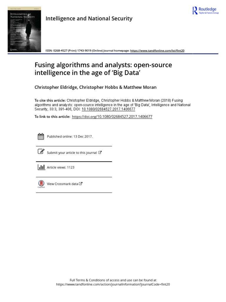 Open-Source Intelligence in Big Data | PDF | Big Data | Intelligence ...