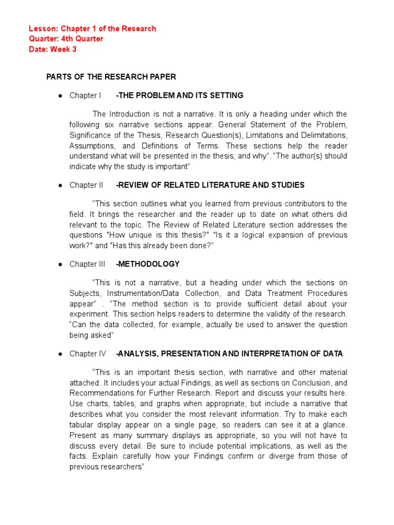 Research: Chapter 1 | PDF | Methodology | Science