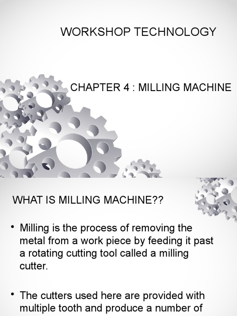 Milling Machine Operations Overview | PDF | Machining | Crafts
