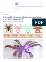 Gel Metálico Transforma Impressão 3D em Impressão 4D