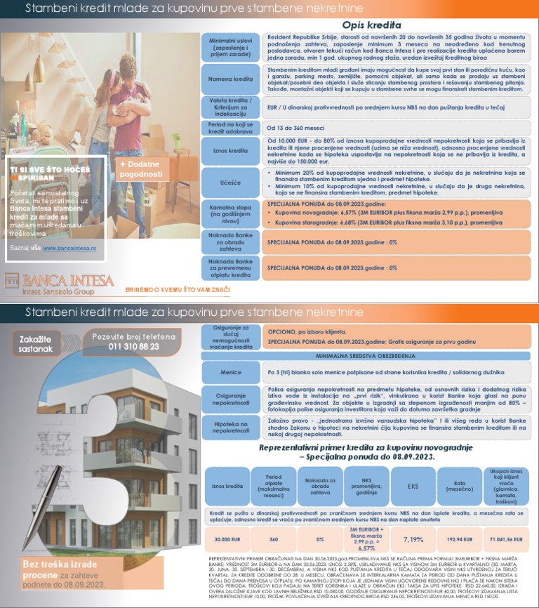 STAMBENI KREDITI ZA KUPOVINU I ADAPTACIJU intelligence overview