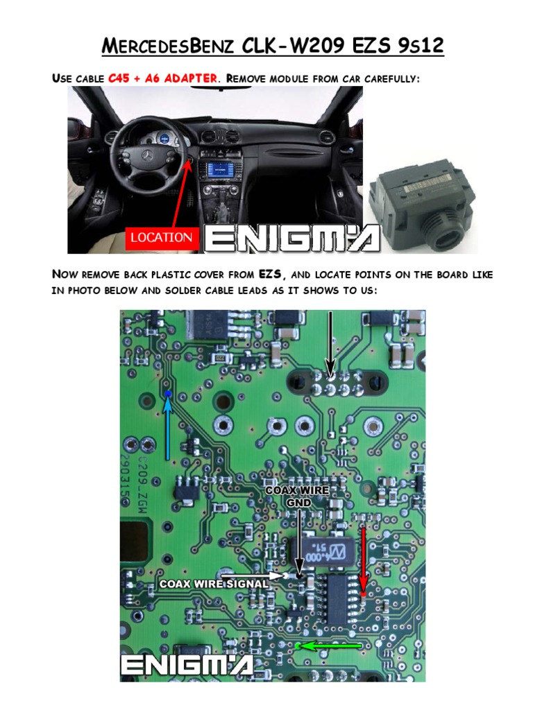 Mercedes CLK W209 EZS Module Guide | PDF