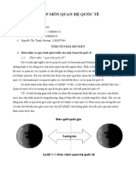 NHẬP MÔN QUAN HỆ QUỐC TẾ- Tóm tắt bài mở đầu
