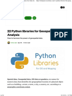 22 Python Libraries for Geospatial Data Analysis