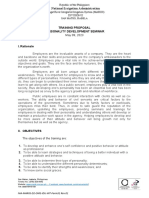 Personality Devt. Training Proposal