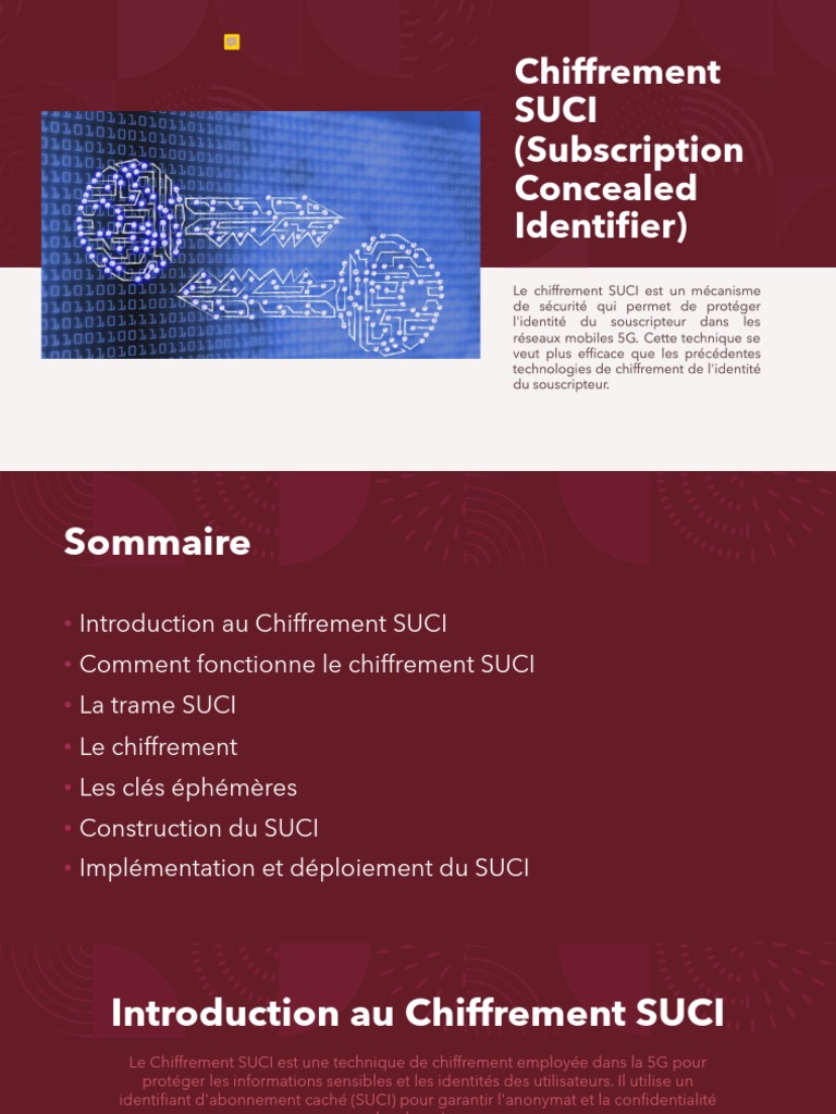 Chiffrement SUCI en 5G : Confidentialité et Sécurité | PDF | Cryptage ...
