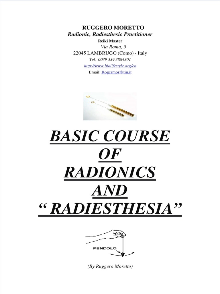 Basic Radionics and Radiesthesia Course | PDF | Radiation
