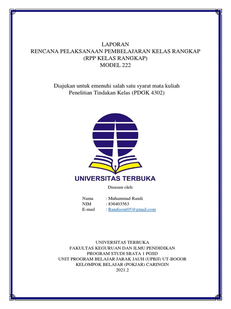 RPP Kelas Rangkap Model 222 | PDF